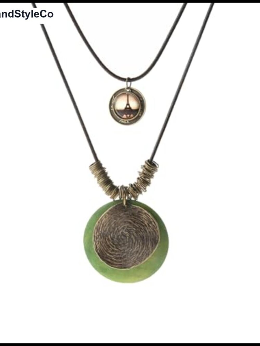 Wooden Pendant Necklace Boho Long Leather Rope Women Jewelry